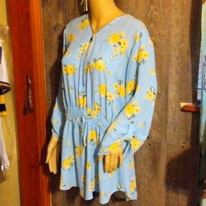 Rue21 sheer scrunch wasted dress